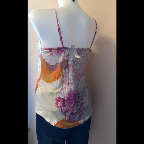 OLD NAVY RUFFLED V NECK FLORAL TANK Sz XS/TP - Picture 6 of 12